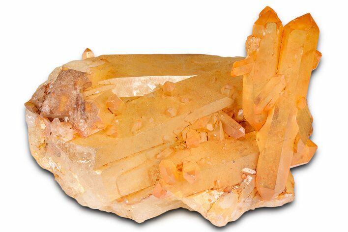 Tangerine Quartz Crystal Cluster - Brazil #367158